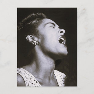 Cartão Postal Cantora de Blues Feminina dos Anos 40 no Clube Dow