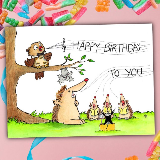 Cartão Postal Cantores de Feliz Aniversário (Criador carregado)