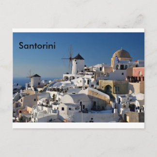 Cartão Postal Canvas Santorini