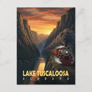 Cartão Postal Canyon do Pôr do Sol – Lago Tuscaloosa, Alabama