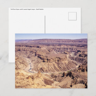 Cartão Postal Canyon do rio Peixe na Namíbia do Sul, África