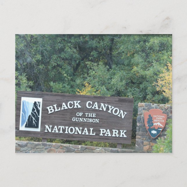 Cartão Postal Canyon Negro da Gunnison (Frente)