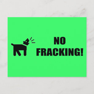 Cartão Postal Cão Activista: Sem Fracking