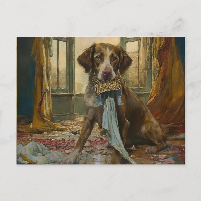 Cartão Postal Cão AI Destruído (Frente)