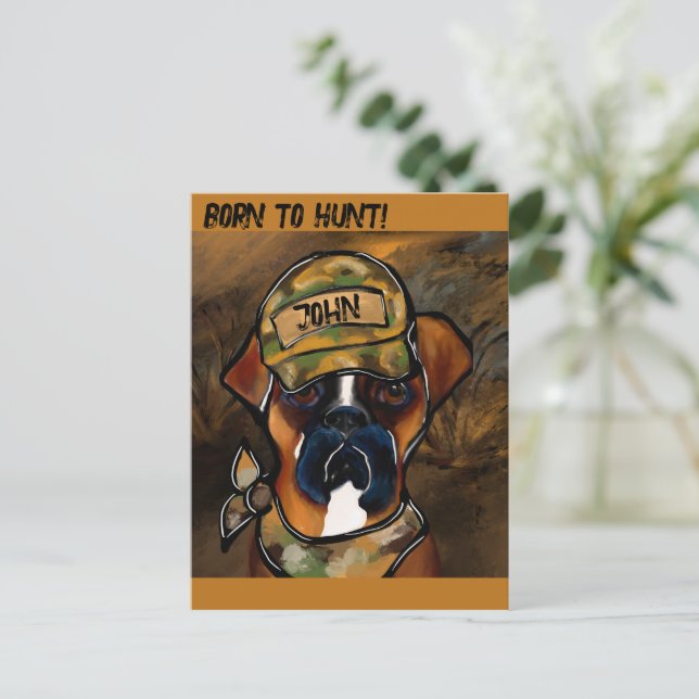 Cartão Postal Cão Boxer (Em pé/Frente)