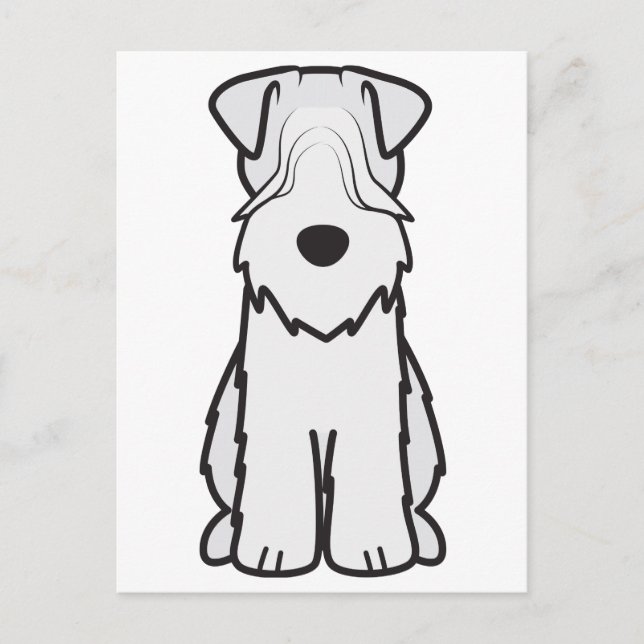 Cartão Postal Cão Cartoon de Soft Coated Wheaten Terrier (Frente)