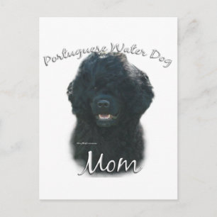 Cartão Postal Cão d'água português Mãe 2