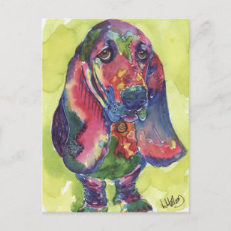 Cartão Postal Cão de Caça Basset