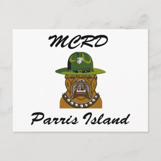 Cartão Postal Cão de diabo da ilha de MCRD Parris
