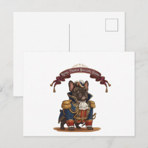 Cartão Postal Cão de Guarda Bulldogue Francês Real Arte de Cacho