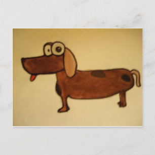 Cartão Postal cão de olho louco