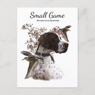 Cartão Postal Cão-de-pássaro, caça à galinha