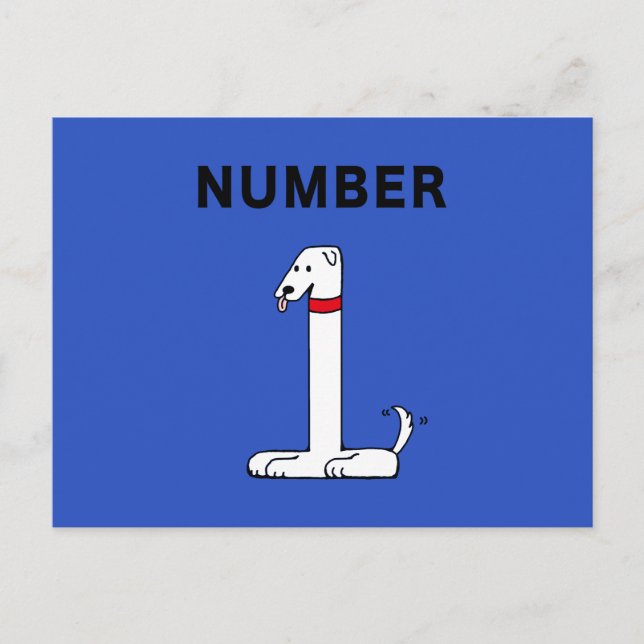 Cartão Postal Cão Número Um (Frente)