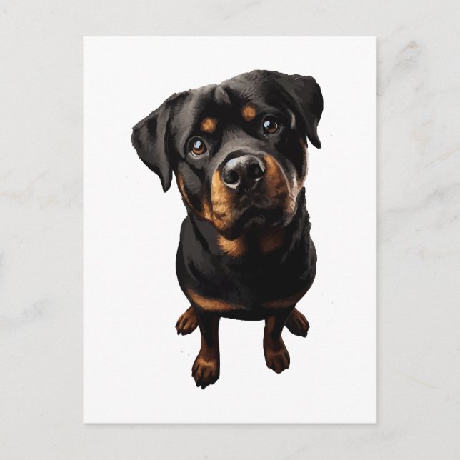 Cartão Postal cão rottweiler (Frente)