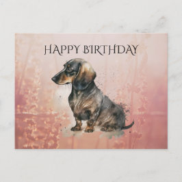 Cartão Postal CÃO SALSICHA DACHSHUND com texto editável