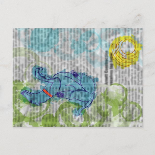 Cartão Postal Cão Sonhando (Frente)