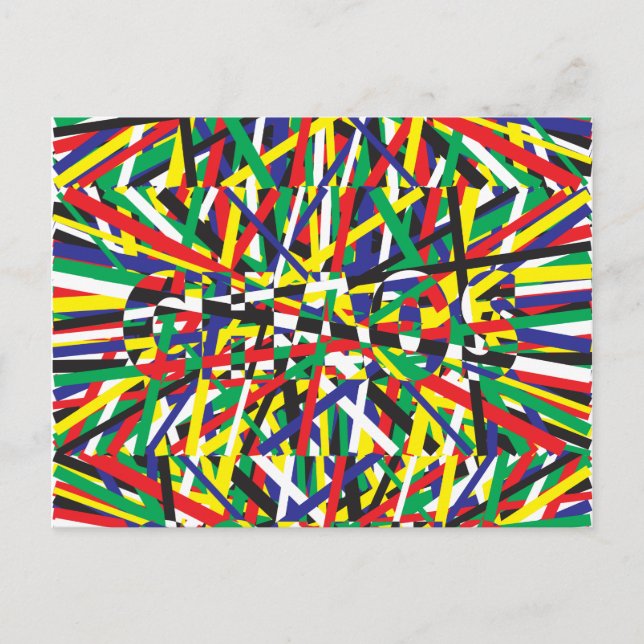 Cartão Postal Caos, em Primarias (Frente)