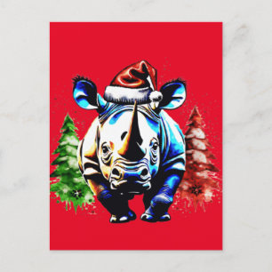 Cartão Postal Cãozinho bonitinho de Natal