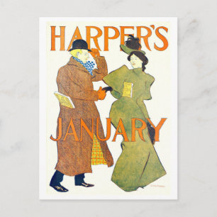 Cartão Postal Capa da Harper's de Janeiro de 1895