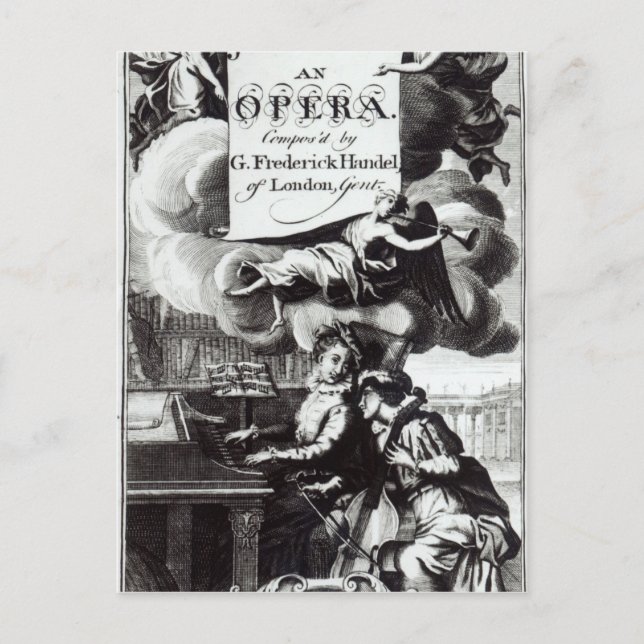 Cartão Postal Capa da Partitura para Júlio César (Frente)