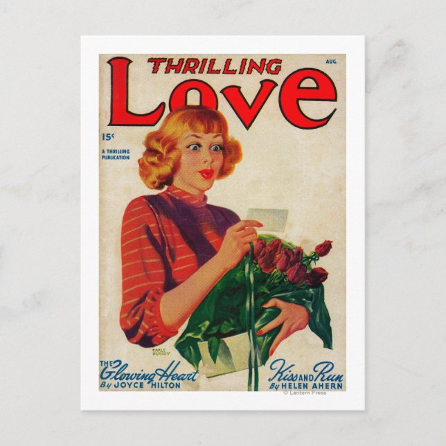 Cartão Postal Capa da Revista Thrilling Love (Frente)