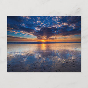 Cartão Postal Capa de água do mar, pôr do sol, CA