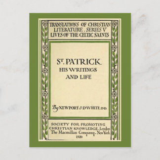 Cartão Postal capa de livro antigo memórias de S. Patrício