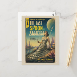 Cartão Postal Capa de Livro de Ficção Científica A Última Colher