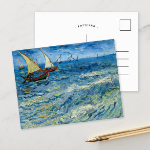 Cartão Postal Capa de mar em Saintes-Maries   Vincent Van Gogh