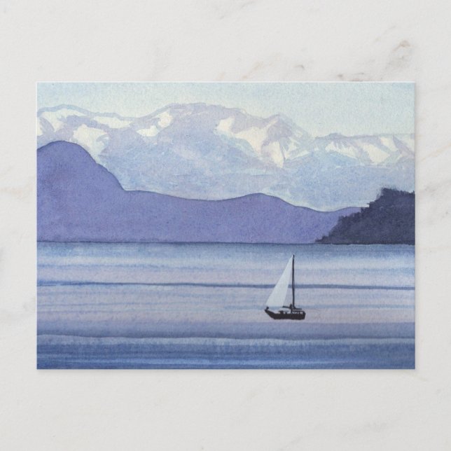 Cartão Postal Capa de mar roxa (Frente)