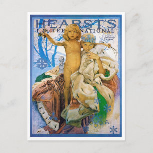 Cartão Postal Capa de Revista, Alphonse Mucha