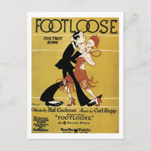 Cartão Postal Capa do Caderno de Música Vintage Footloose