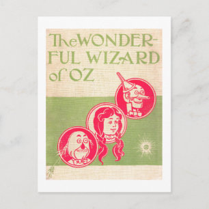 Cartão Postal Capa traseira do livro O Maravilhoso Mágico de Oz