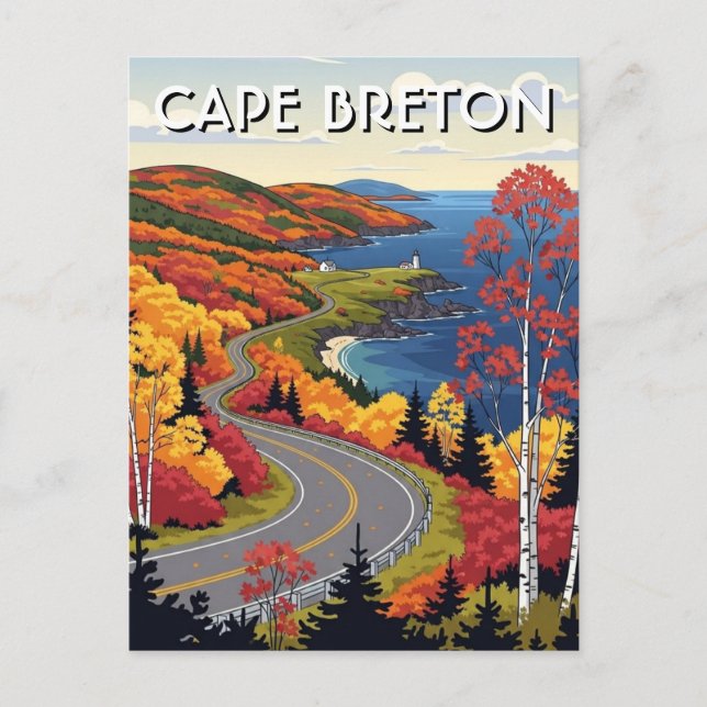 Cartão Postal Cape Breton Island Canada Wildflowers (Frente)