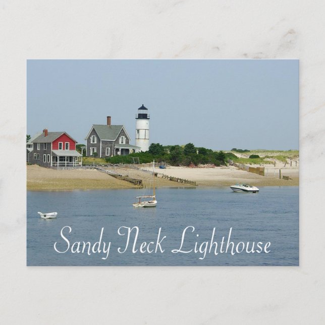 Cartão Postal Cape Cod, Massachusetts - Farol Sandy Neck (Frente)
