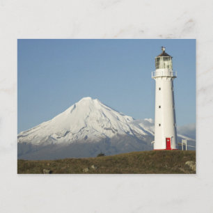 Cartão Postal Cape Egmont Lighthouse e Mt Taranaki / Mt