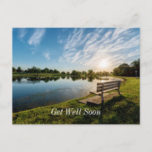 Cartão Postal Cape Girardeau County Park Bench Sunset Fica Bem