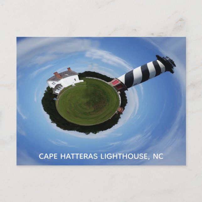 Cartão Postal Cape Hatteras Lighthouse OBX Carolina do Norte (Frente)