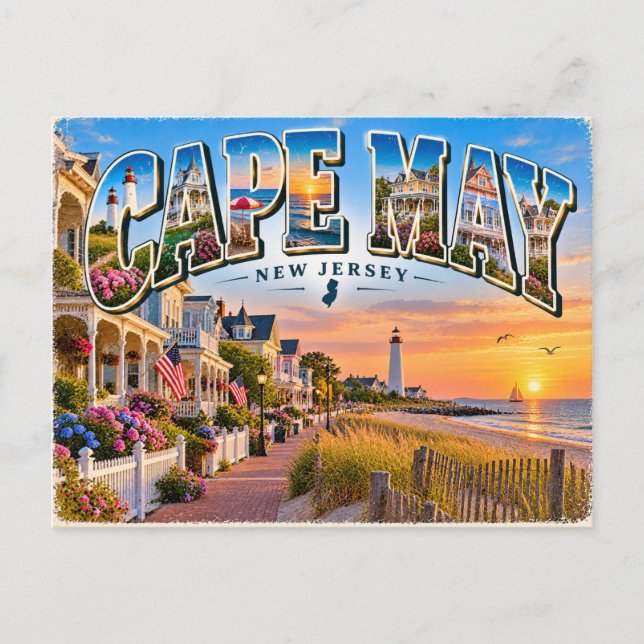 Cartão Postal Cape May, Nova Jersey (Frente)