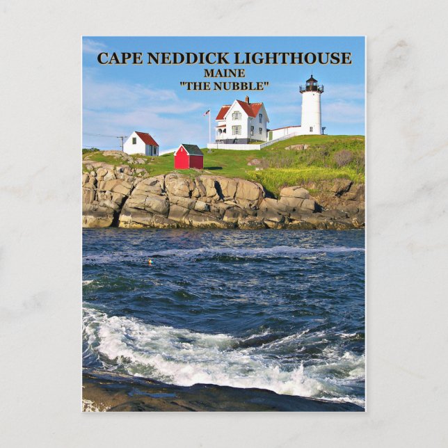 Cartão Postal Cape Neddick Light "the Nubble", cartão-postal Mai (Frente)