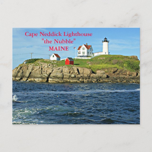 Cartão Postal Cape Neddick Lighthouse the Nubble, Maine Postcard (Frente)