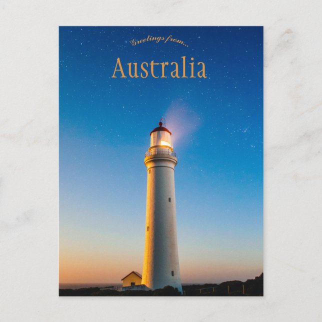 Cartão Postal Cape Nelson Lighthouse Victoria Austrália (Frente)