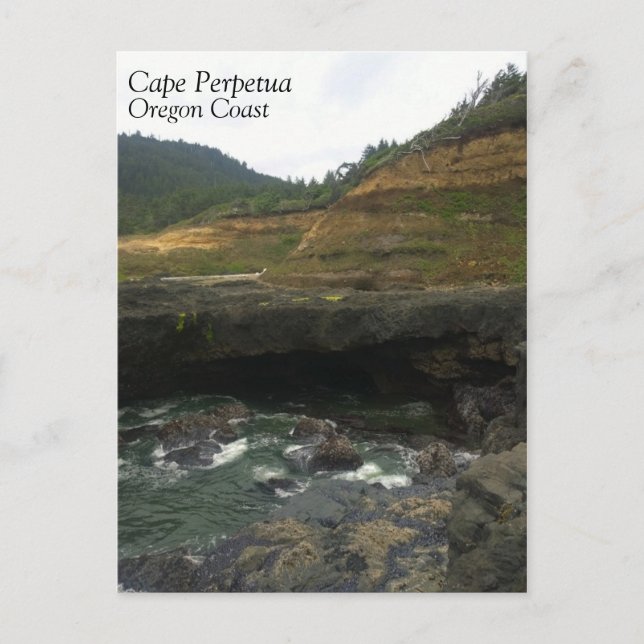 Cartão Postal Cape Perpetua, Costa do Oregon (Frente)