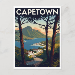 Cartão Postal Cape Town – Impressão de Arte de Vista Costeira Cé