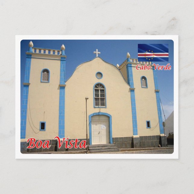 Cartão Postal Cape Verde - Boa Vista - Santa Isabel Church - (Frente)