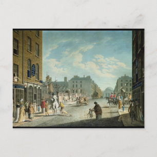 Cartão Postal Capel Street com a Royal Exchange, Dublin, 1800