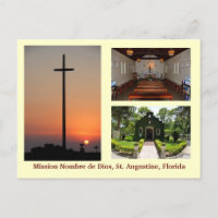 Capela da missão de Nombre de Dios Postcard
