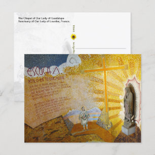 Cartão Postal Capela de Nossa Senhora de Guadalupe, Lourdes, Fra