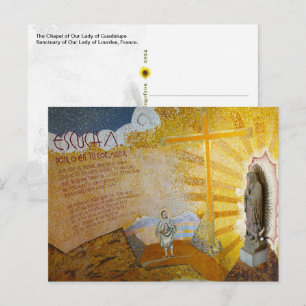 Cartão Postal Capela de Nossa Senhora de Guadalupe, Lourdes, Fra