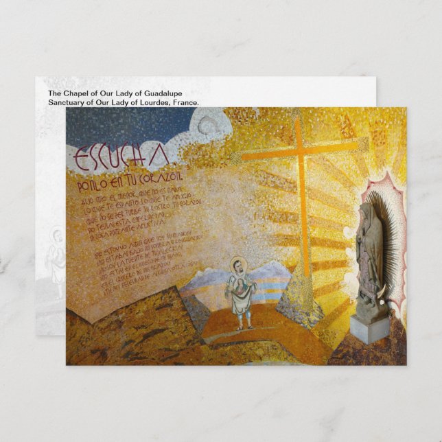 Cartão Postal Capela de Nossa Senhora de Guadalupe, Lourdes, Fra (Frente/Verso)